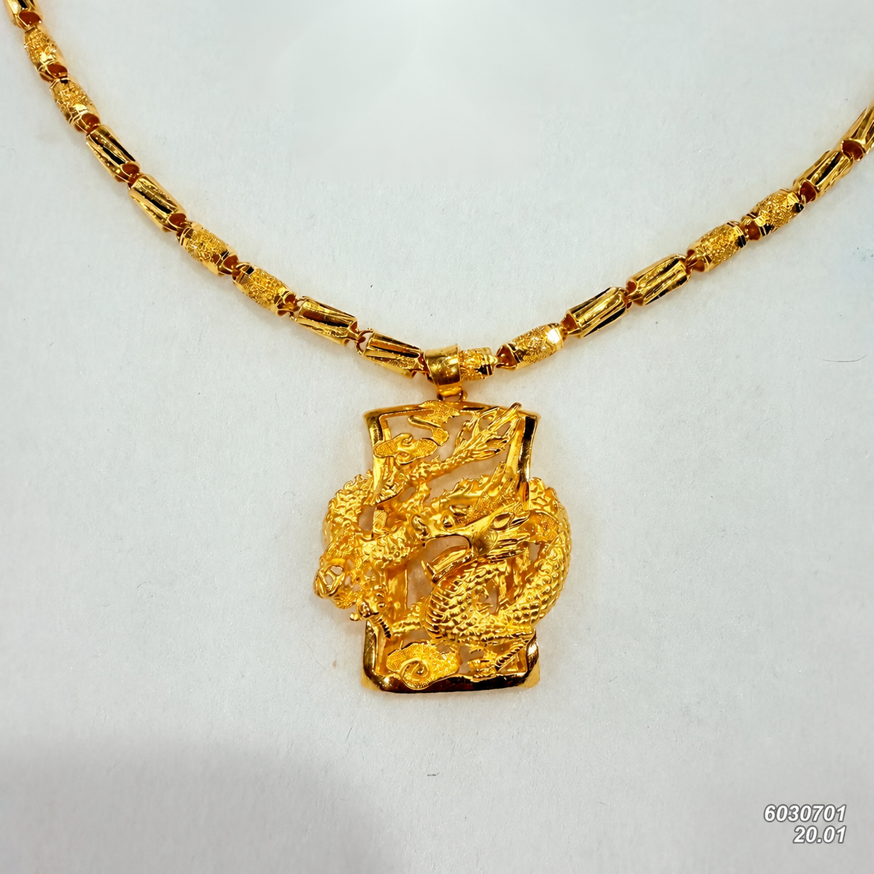 9999 純金 金龍獻瑞墜鍊 · 9999 純金金飾