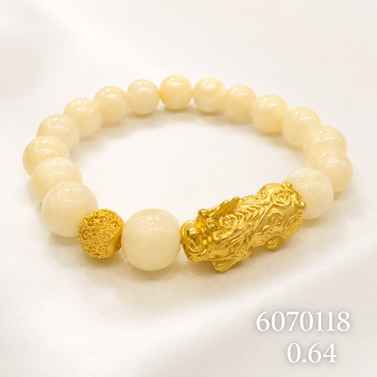 9999純金水晶手鍊 · 9999 純金金飾
