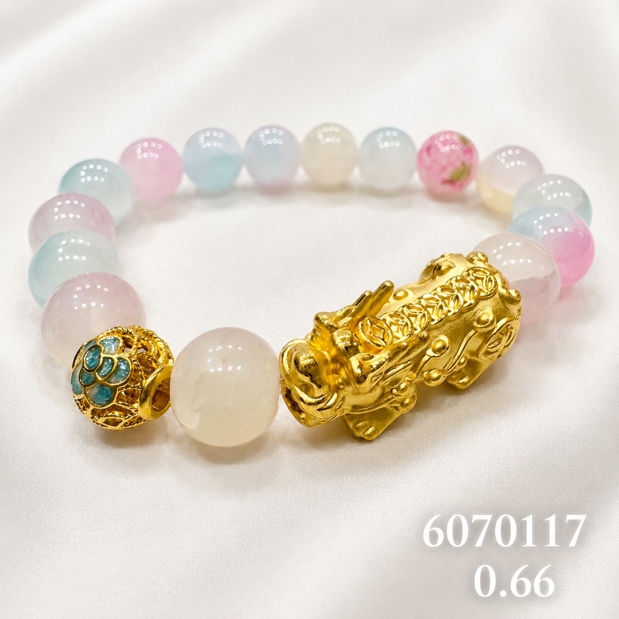 9999純金水晶手鍊 · 9999 純金金飾