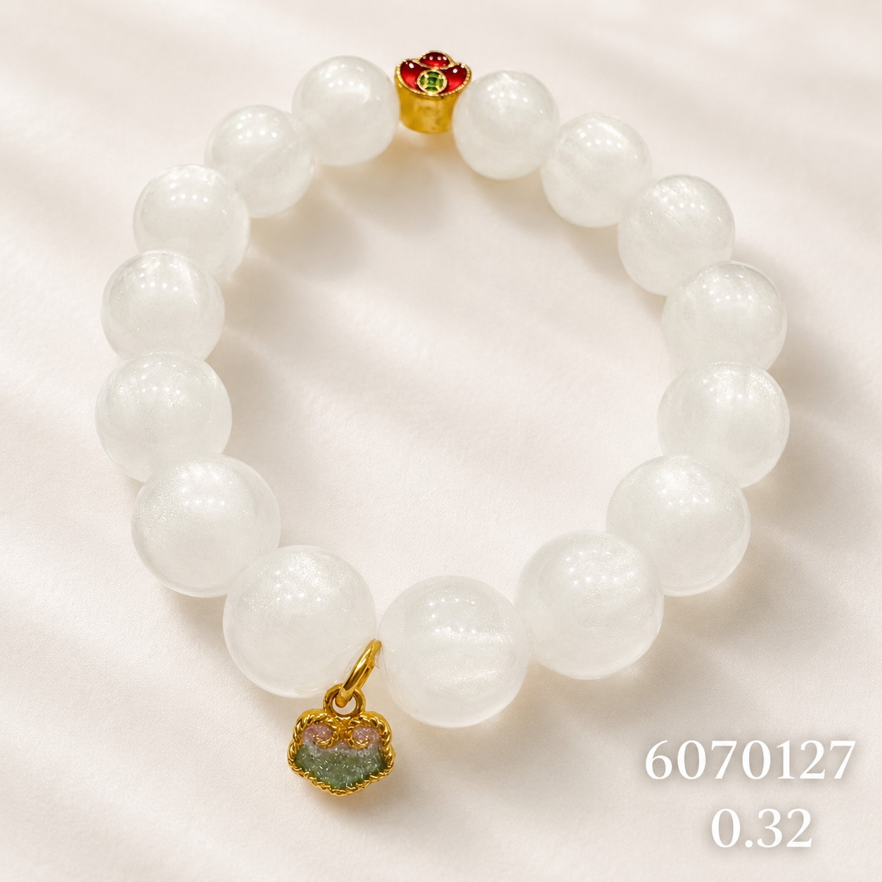 9999純金水晶手鍊 · 9999 純金金飾
