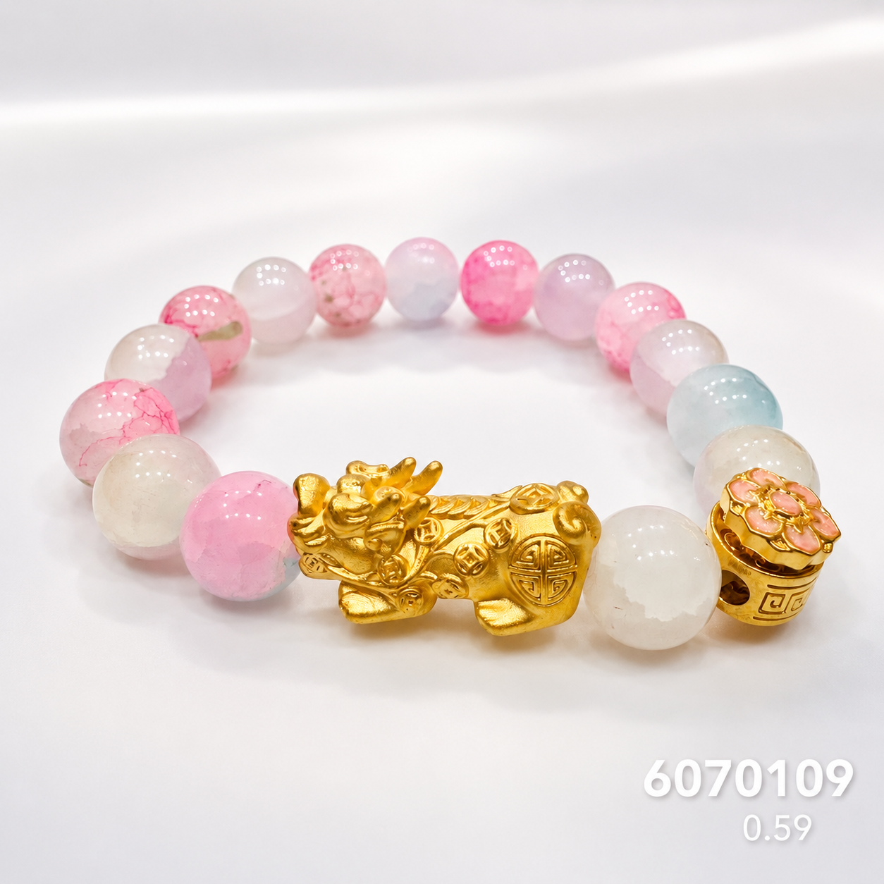 9999純金水晶手鍊 · 9999 純金金飾