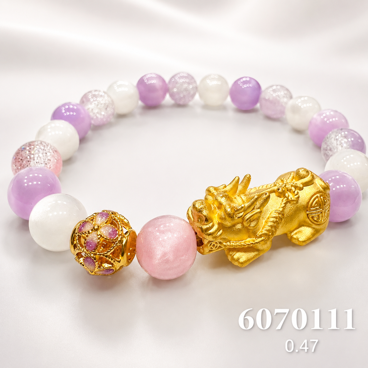 9999純金水晶手鍊 · 9999 純金金飾 · 金閃閃銀樓