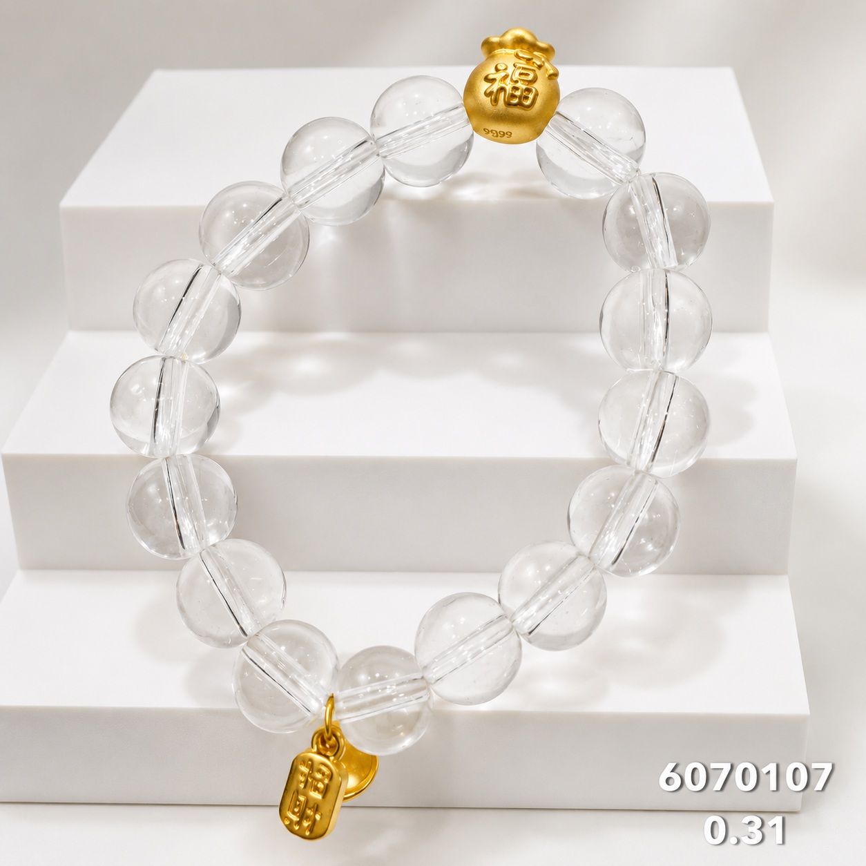 9999純金水晶手鍊 · 9999 純金金飾 · 金閃閃銀樓