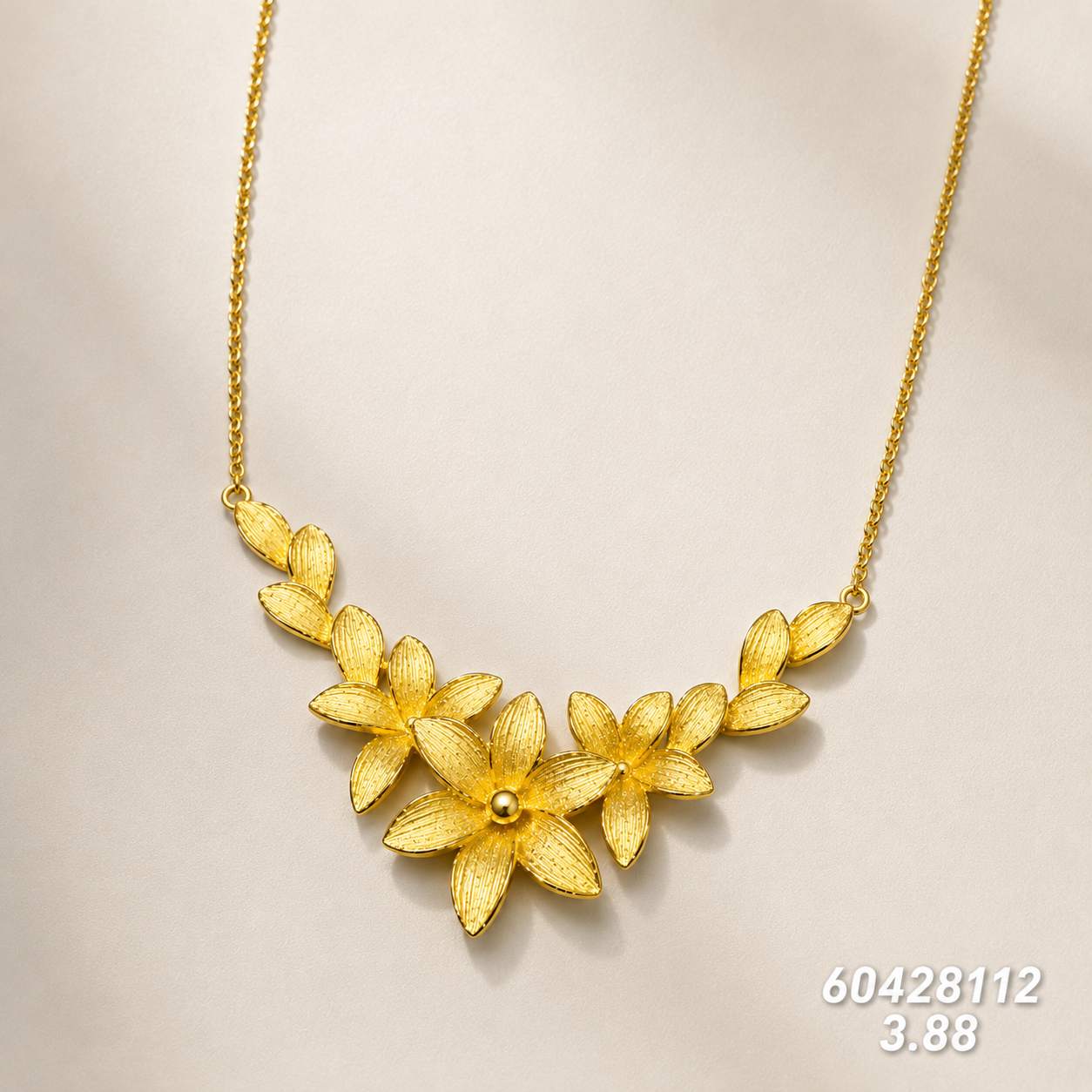 花葉項鍊 · 9999 純金項鍊