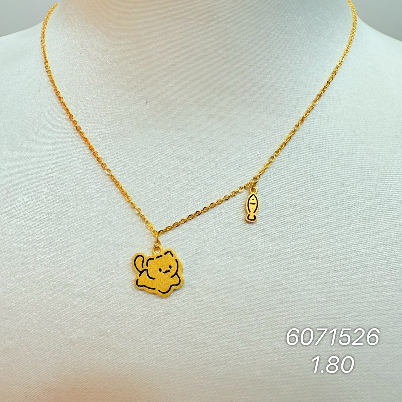 9999純金貓魚項鍊 · 9999 純金金飾 · 金閃閃銀樓